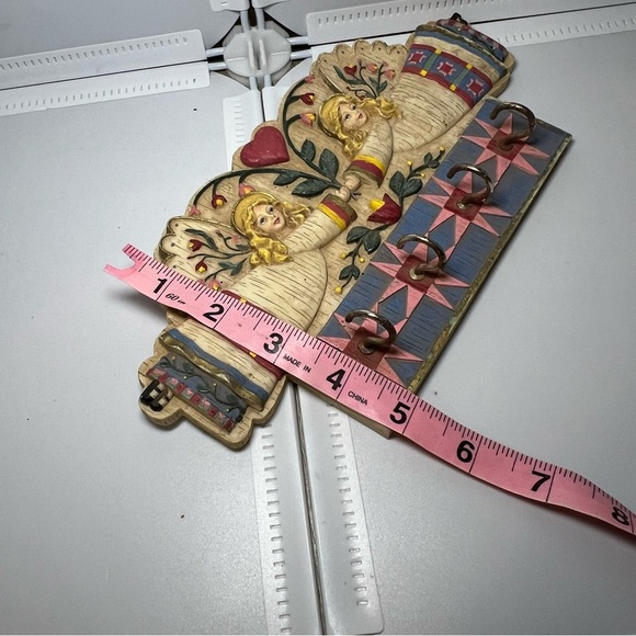 vintage Kathy Killip Demdaco 1999 Angel Key Hanger Holder Wall Plaque - Picture 3 of 5